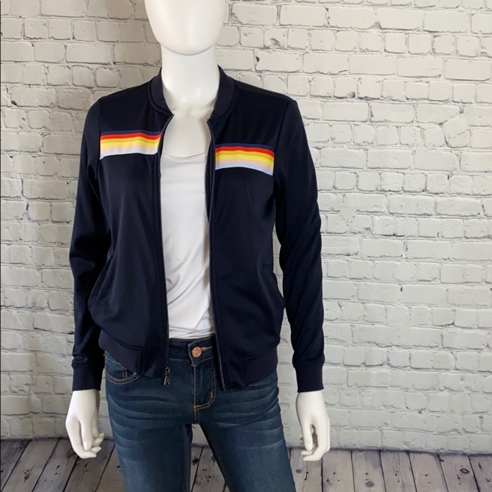 American Eagle Outfitters Zipper Blue Jacket